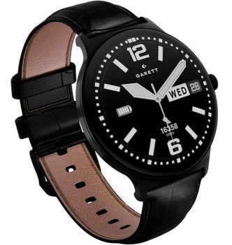 Smartwatch męski Garett Quantum Glow czarny stalowy AMOLED 1,43″ + pasek skórzany (2).jpg